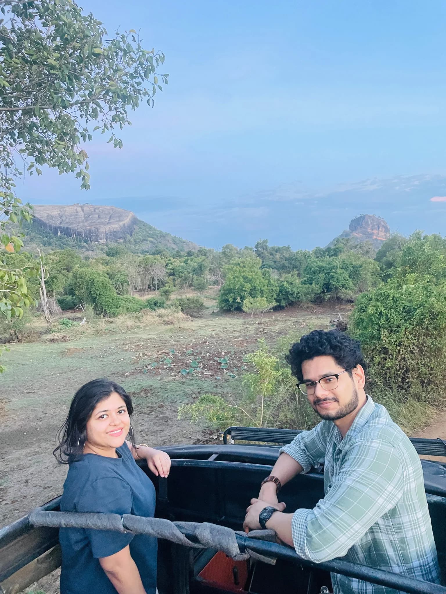 Catamaran boat ride in rural lake